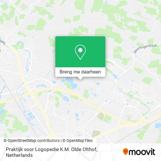 Praktijk voor Logopedie K.M. Olde Olthof kaart