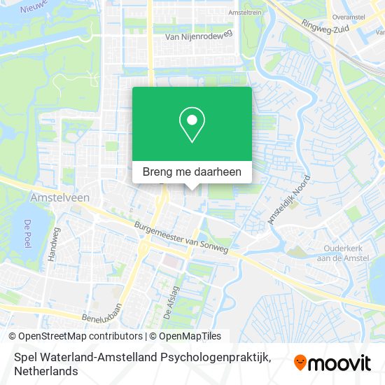 Spel Waterland-Amstelland Psychologenpraktijk kaart