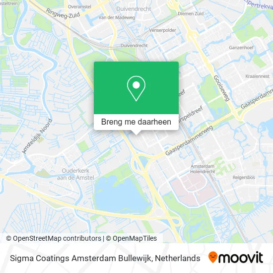 Sigma Coatings Amsterdam Bullewijk kaart