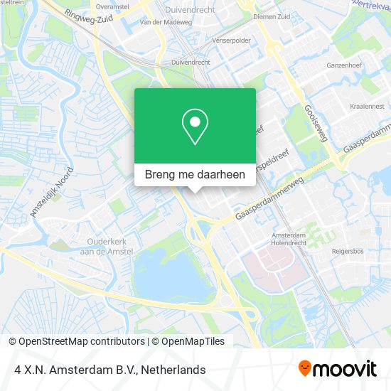 4 X.N. Amsterdam B.V. kaart