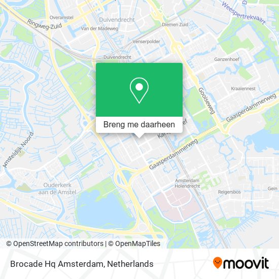 Brocade Hq Amsterdam kaart