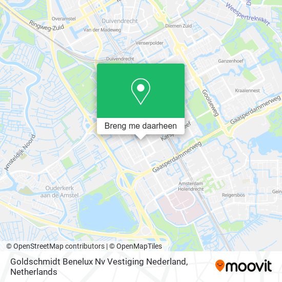 Goldschmidt Benelux Nv Vestiging Nederland kaart