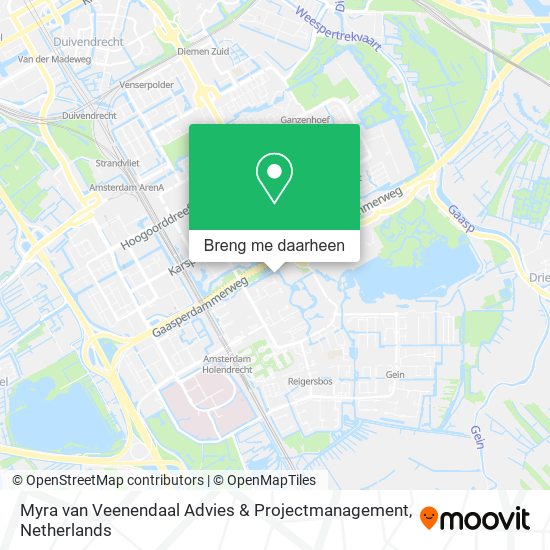 Myra van Veenendaal Advies & Projectmanagement kaart