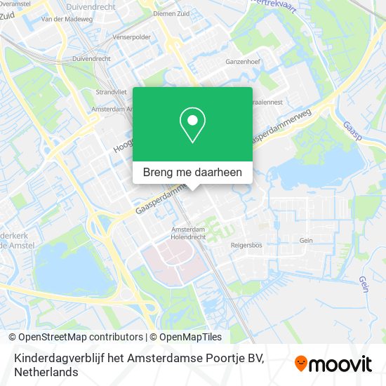 Kinderdagverblijf het Amsterdamse Poortje BV kaart