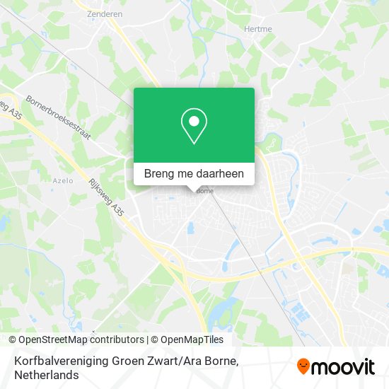 Korfbalvereniging Groen Zwart / Ara Borne kaart