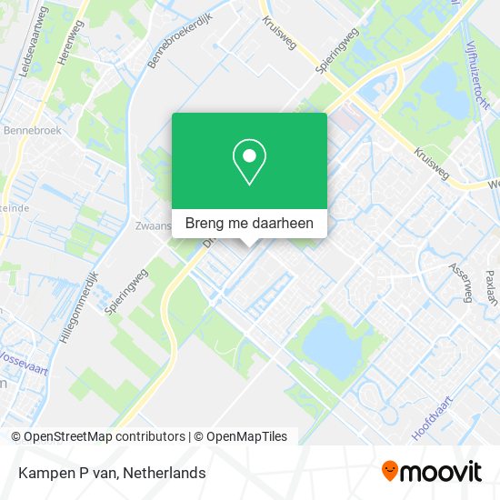 Kampen P van kaart