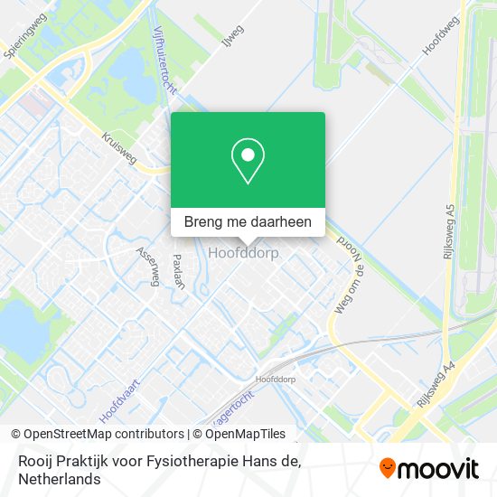 Rooij Praktijk voor Fysiotherapie Hans de kaart