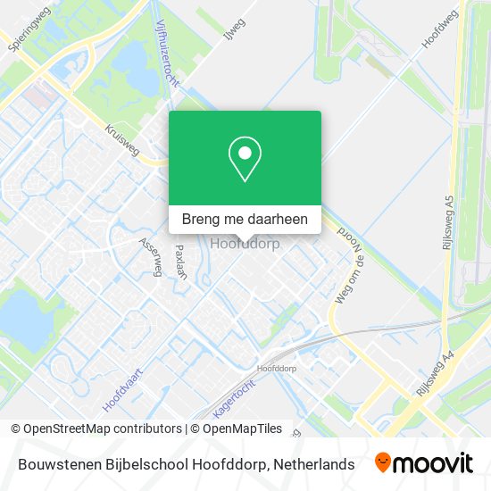 Bouwstenen Bijbelschool Hoofddorp kaart