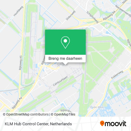 KLM Hub Control Center kaart