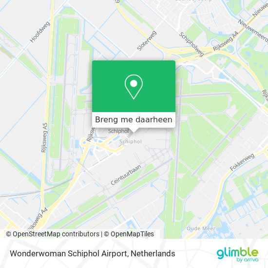 Wonderwoman Schiphol Airport kaart