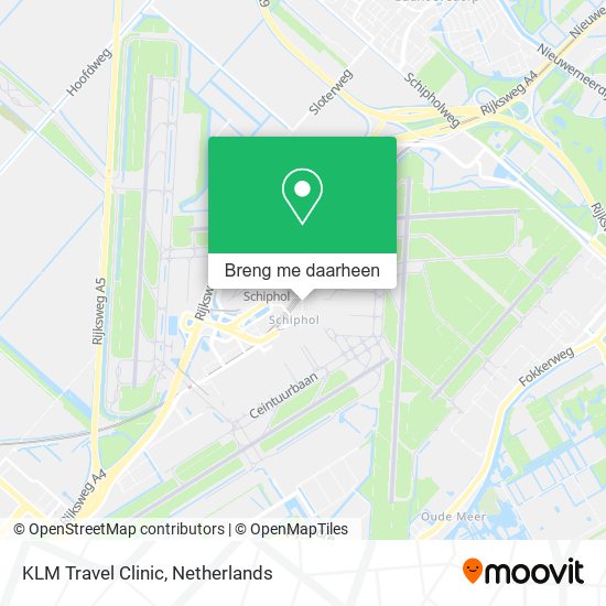KLM Travel Clinic kaart