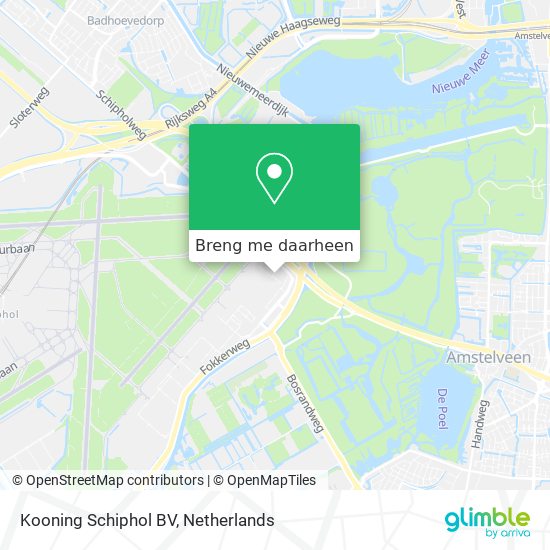 Kooning Schiphol BV kaart