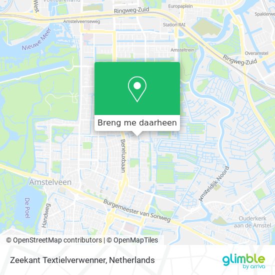 Zeekant Textielverwenner kaart