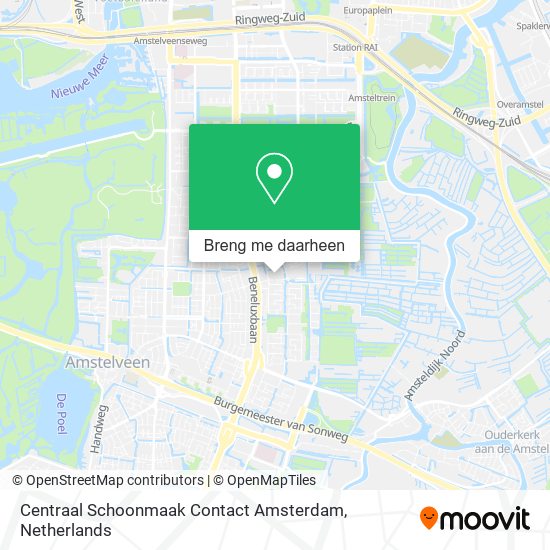 Centraal Schoonmaak Contact Amsterdam kaart