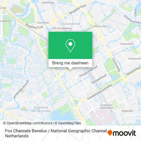 Fox Channels Benelux / National Geographic Channel kaart