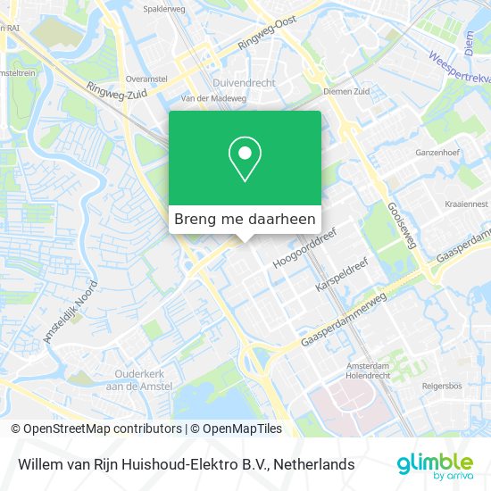 Willem van Rijn Huishoud-Elektro B.V. kaart