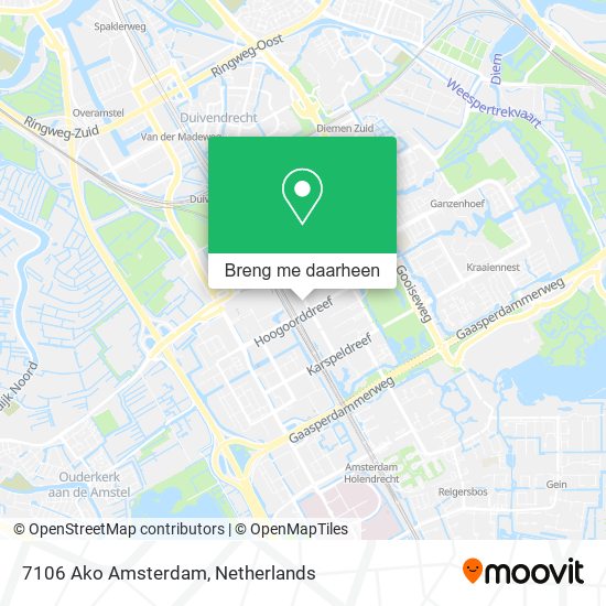 7106 Ako Amsterdam kaart