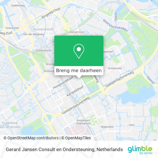 Gerard Jansen Consult en Ondersteuning kaart