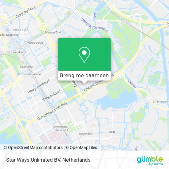 Star Ways Unlimited BV kaart