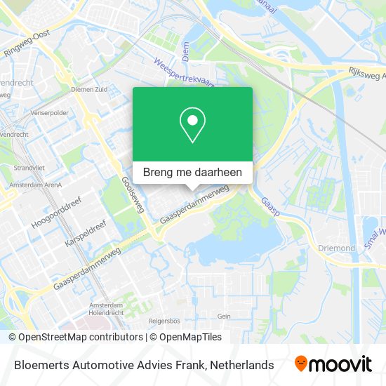 Bloemerts Automotive Advies Frank kaart