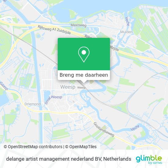 delange artist management nederland BV kaart