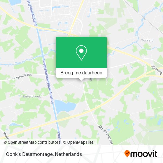 Oonk's Deurmontage kaart