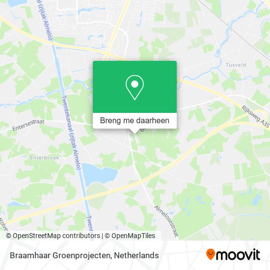 Braamhaar Groenprojecten kaart