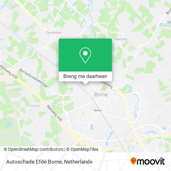 Autoschade Efdé Borne kaart