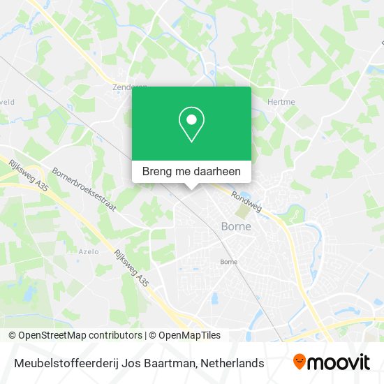 Meubelstoffeerderij Jos Baartman kaart
