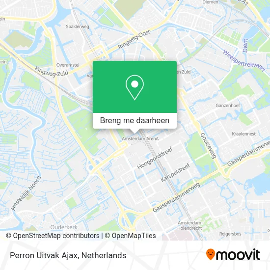 Perron Uitvak Ajax kaart