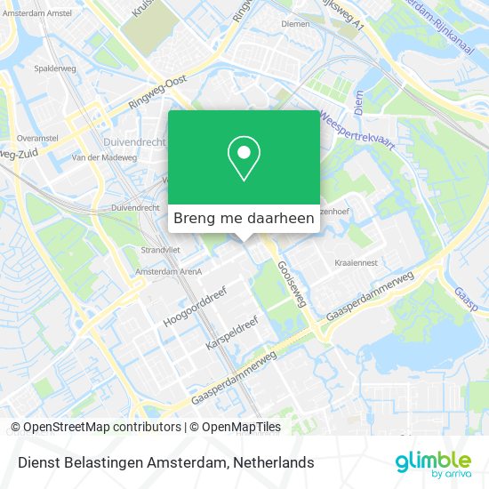 Dienst Belastingen Amsterdam kaart