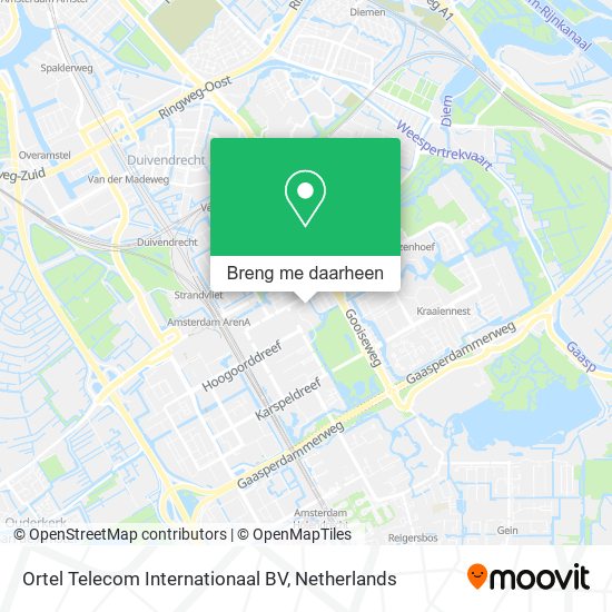 Ortel Telecom Internationaal BV kaart