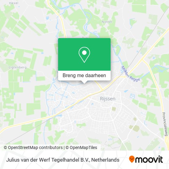 Julius van der Werf Tegelhandel B.V. kaart