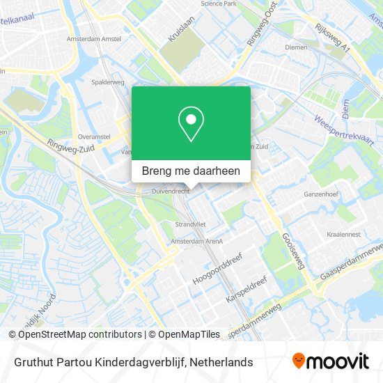 Gruthut Partou Kinderdagverblijf kaart
