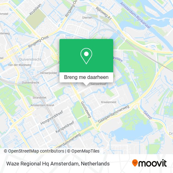 Waze Regional Hq Amsterdam kaart