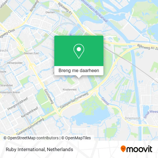 Ruby International kaart