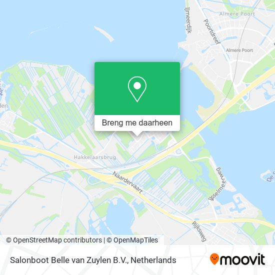 Salonboot Belle van Zuylen B.V. kaart