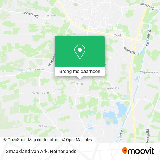 Smaakland van Ark kaart