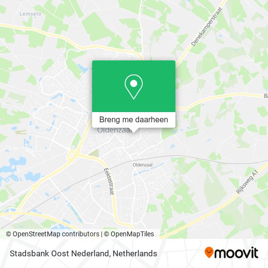 Stadsbank Oost Nederland kaart