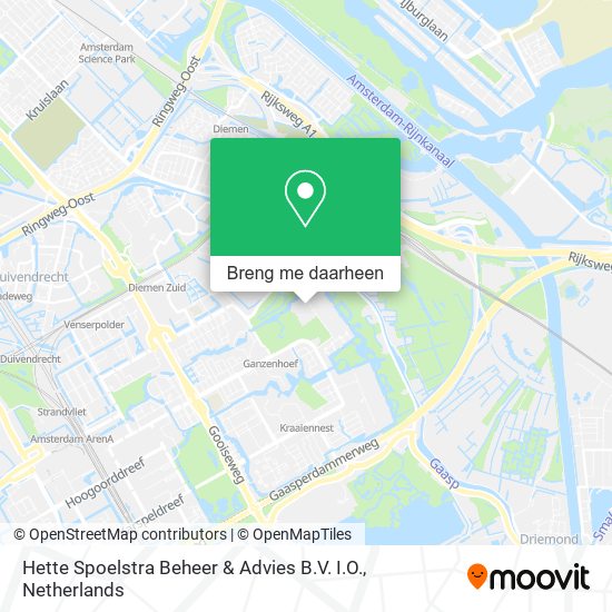 Hette Spoelstra Beheer & Advies B.V. I.O. kaart