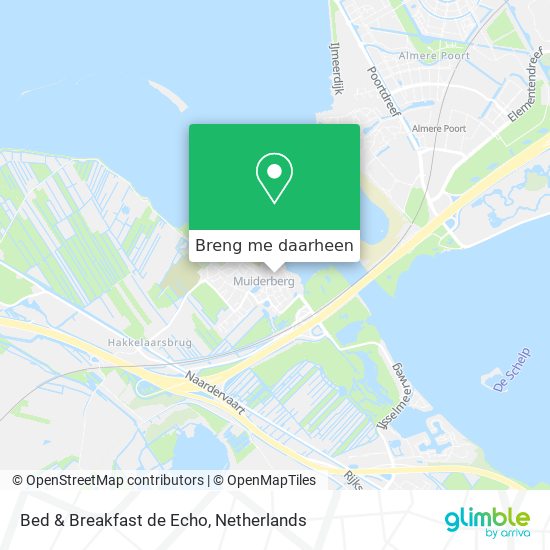 Bed & Breakfast de Echo kaart