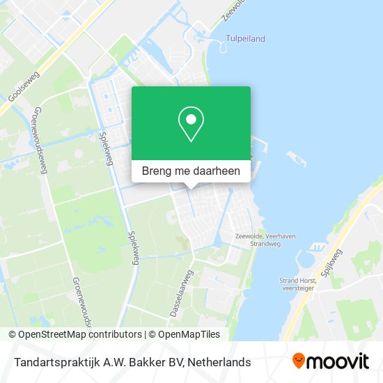 Tandartspraktijk A.W. Bakker BV kaart