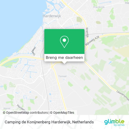 Camping de Konijnenberg Harderwijk kaart