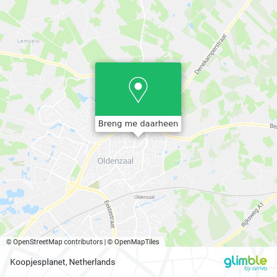 Koopjesplanet kaart