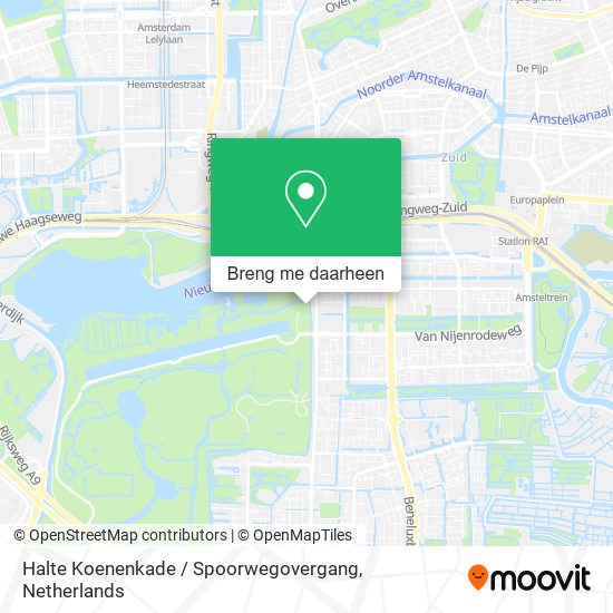 Halte Koenenkade / Spoorwegovergang kaart