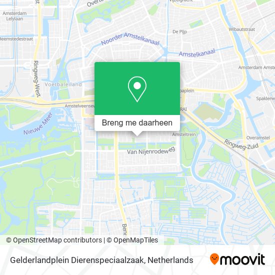 Gelderlandplein Dierenspeciaalzaak kaart
