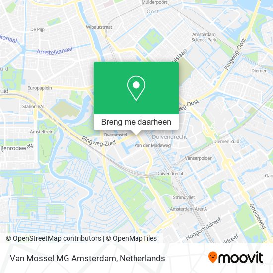 Van Mossel MG Amsterdam kaart