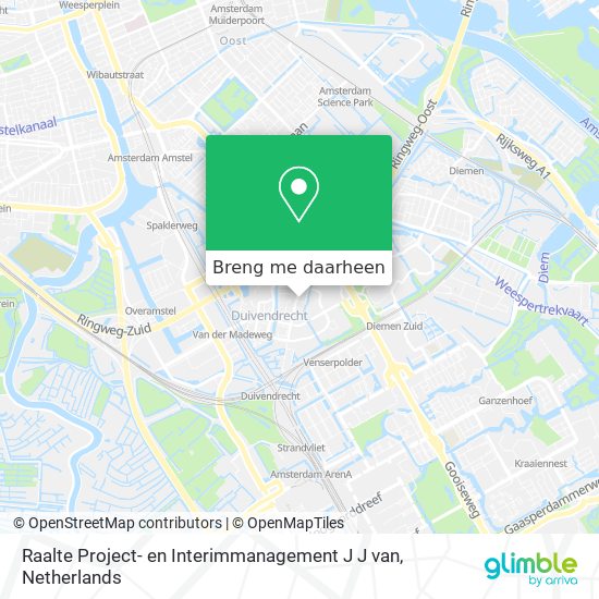 Raalte Project- en Interimmanagement J J van kaart