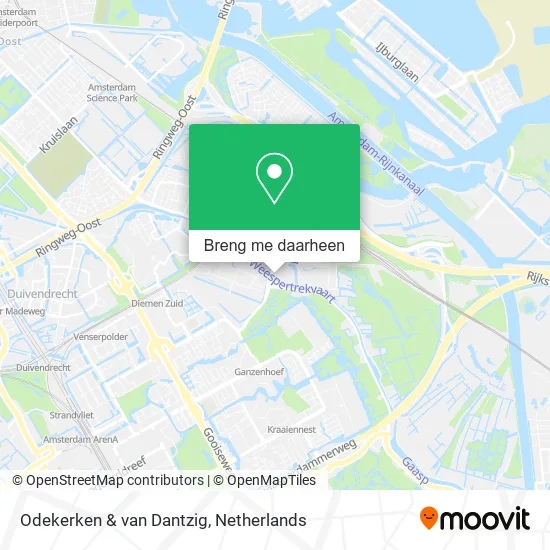 Odekerken & van Dantzig kaart