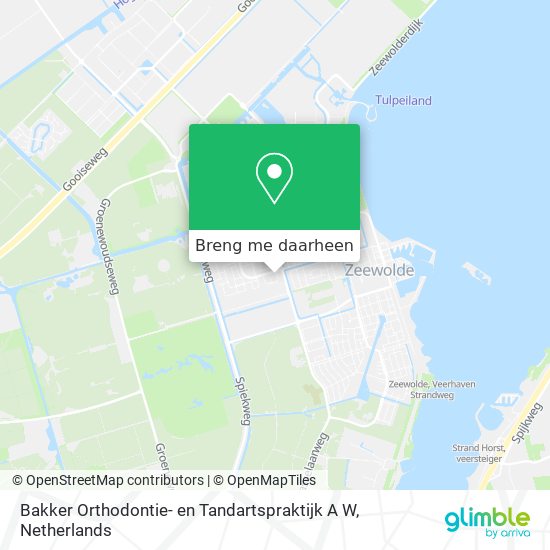 Bakker Orthodontie- en Tandartspraktijk A W kaart